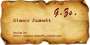Glancz Zsanett névjegykártya