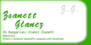 zsanett glancz business card